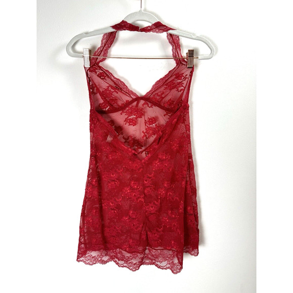 Vintage Victoria's Secret Stretch Lace Mini Dress Bombshell Coquette Flirty Y2K - Picture 5 of 10